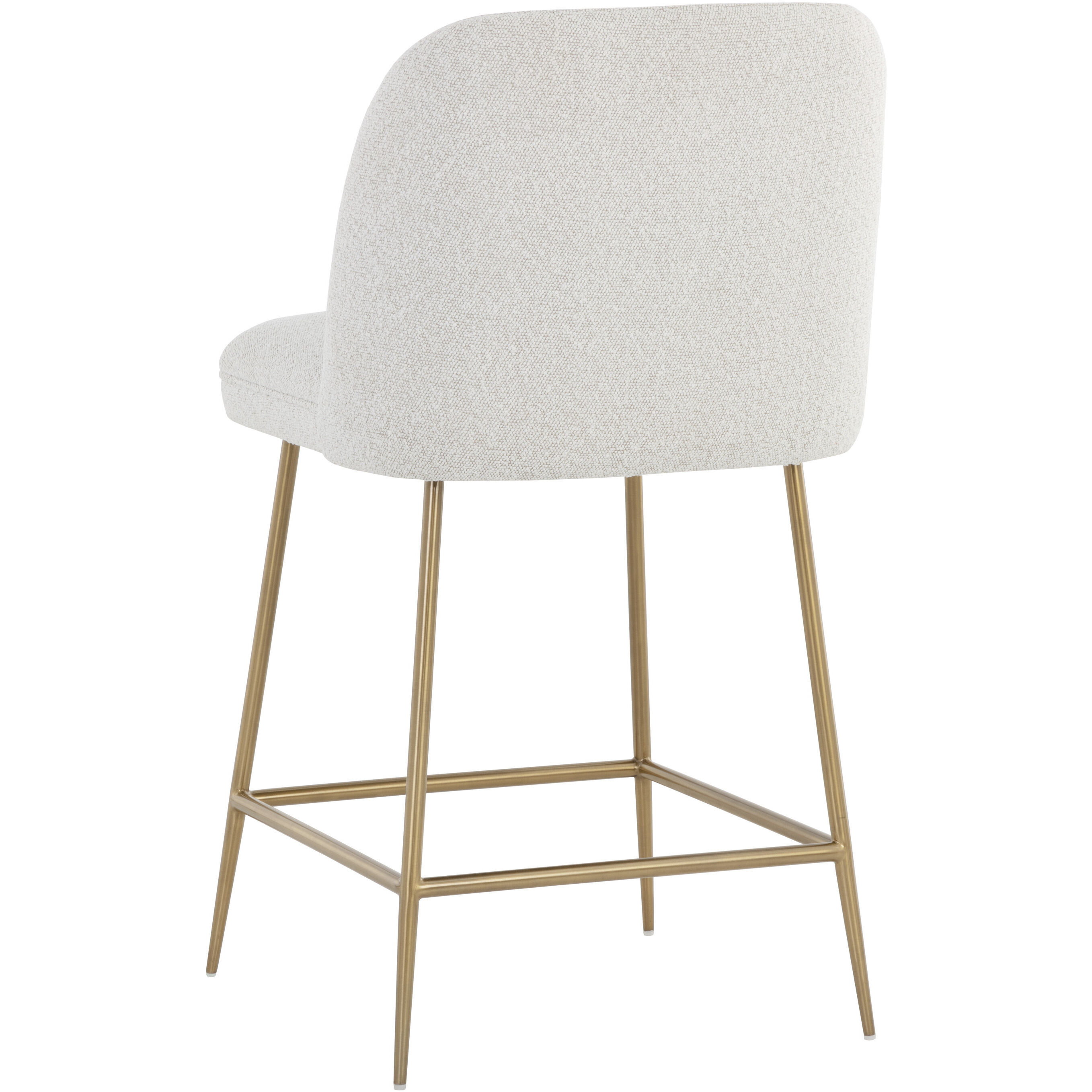 Kelty 39.75 inch Gold / Copenhagen White Counter Stool